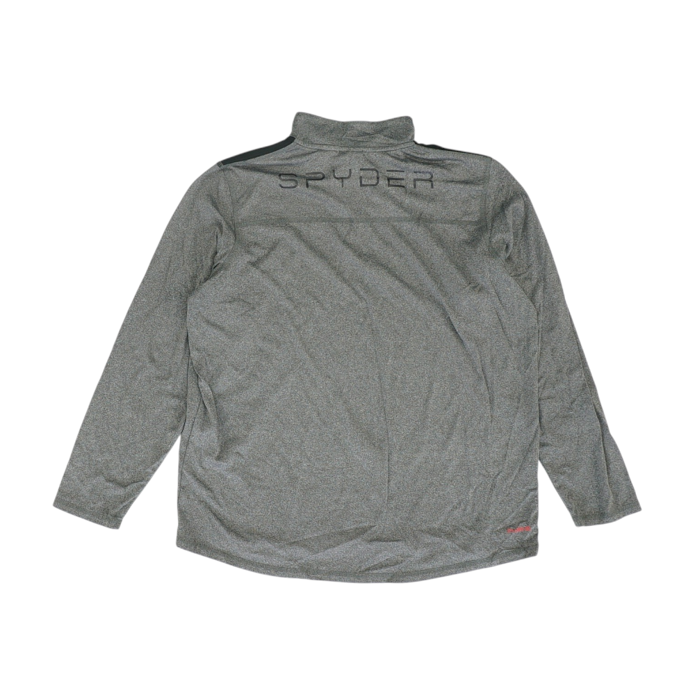 Gray Solid 1/4 Zip Pullover
