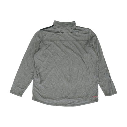 Gray Solid 1/4 Zip Pullover