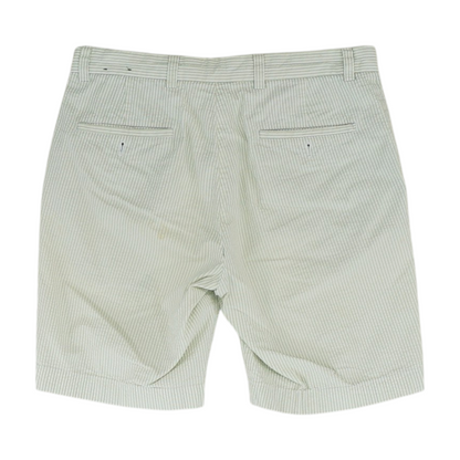 Green Striped Chino Shorts