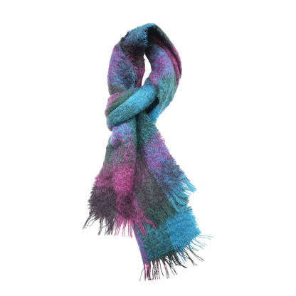 Multi Plaid Wool Scarf
