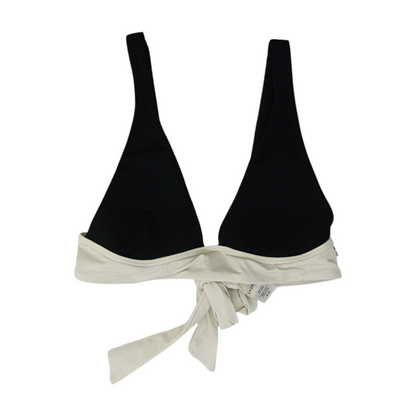 Black Color Block Swim Top
