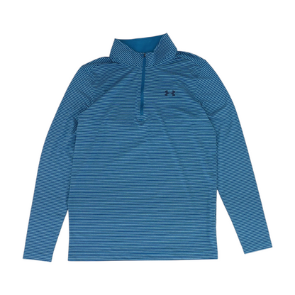 Blue Striped 1/4 Zip Pullover