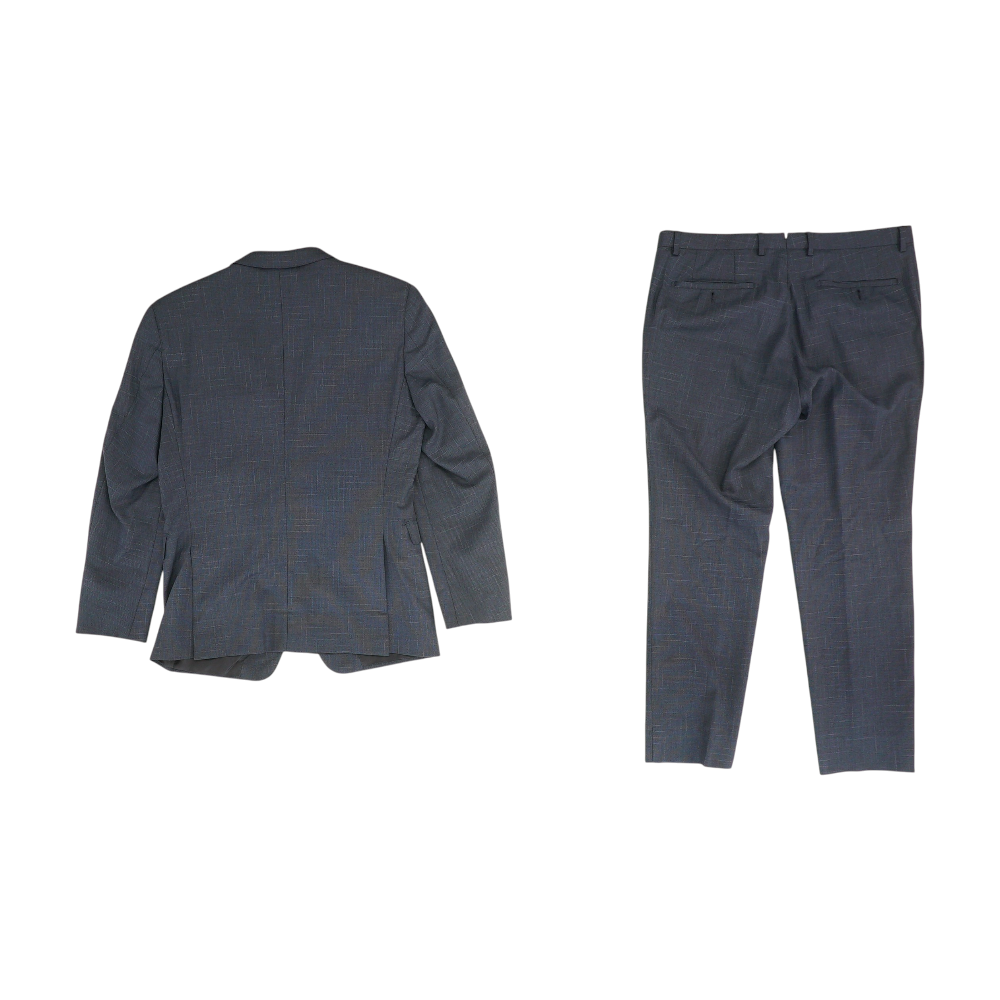 Navy Print Suit