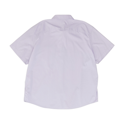 Lavender Solid Short Sleeve Button Down