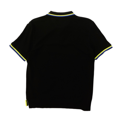 Black Solid Short Sleeve Polo