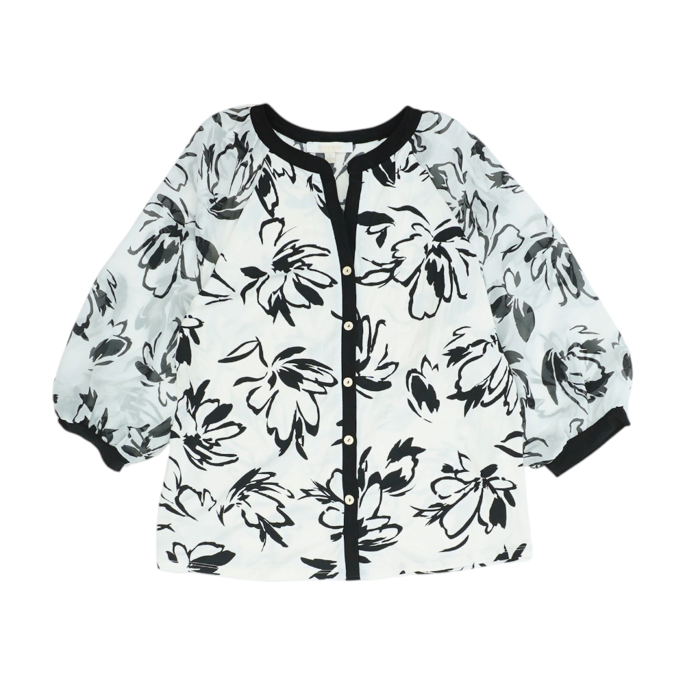 White Print Blouse