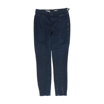 Navy Solid High Rise Skinny Leg Jeans