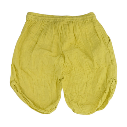 Lime Solid Knit Shorts