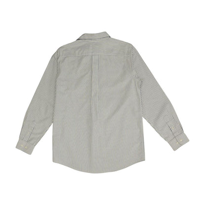 White Striped Long Sleeve Button Down