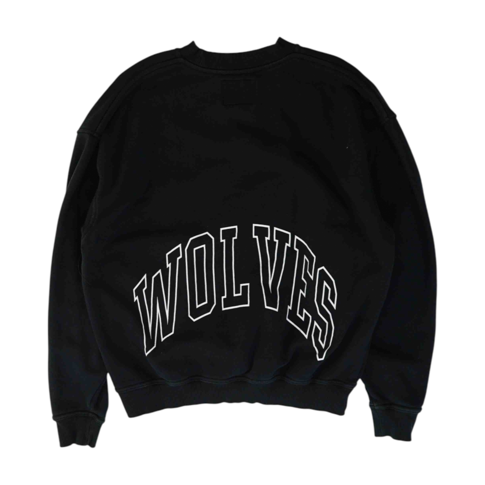 Black Solid Sweatshirt Pullover