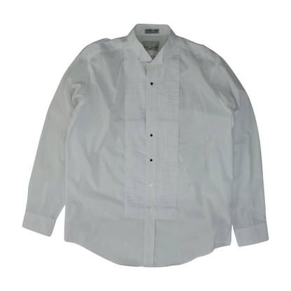 White Solid Long Sleeve Button Down