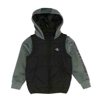 Black Color Block Jacket