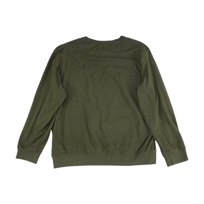 Green Solid Sweatshirt Pullover
