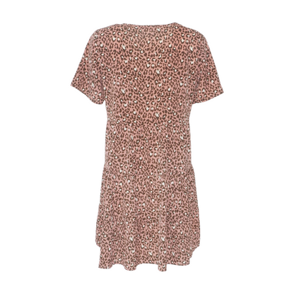 Pink Animal Print Mini Dress