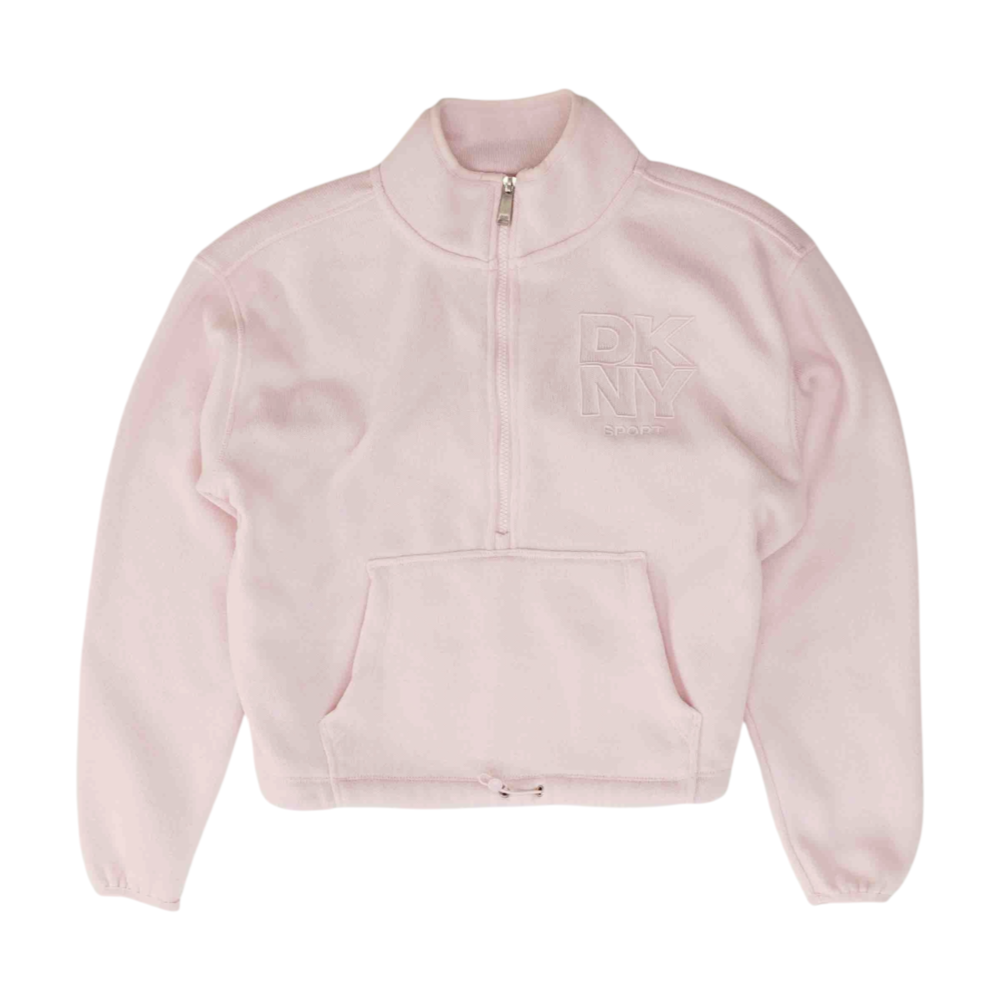 Pink Solid 1/4 Zip Pullover