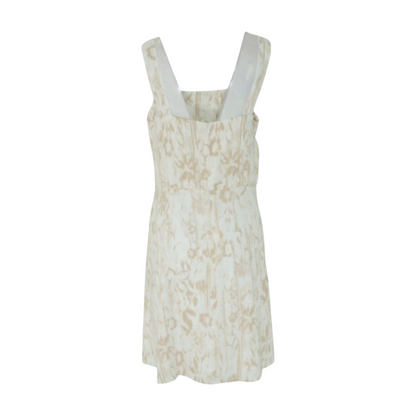 Beige Print Midi Dress