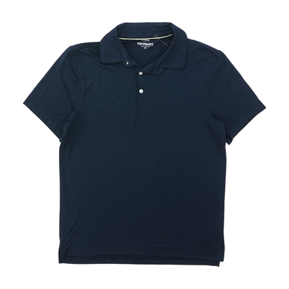 Navy Solid Short Sleeve Polo