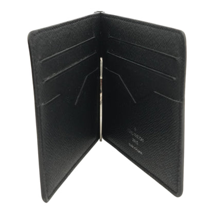 Portefeuille Pince Wallet in Black Taiga Leather