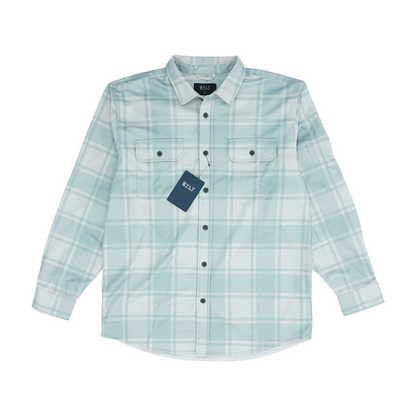 Green Plaid Long Sleeve Button Down