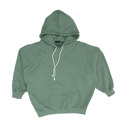 Green Solid Hoodie Pullover
