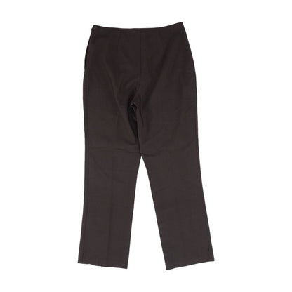 Brown Solid Dress Pants