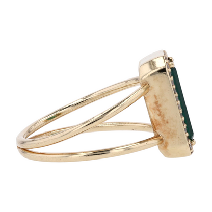14K Yellow Gold Tourmaline Fashion Ring