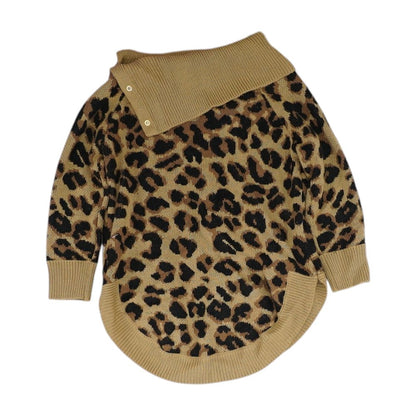 Brown Animal Print Sweater