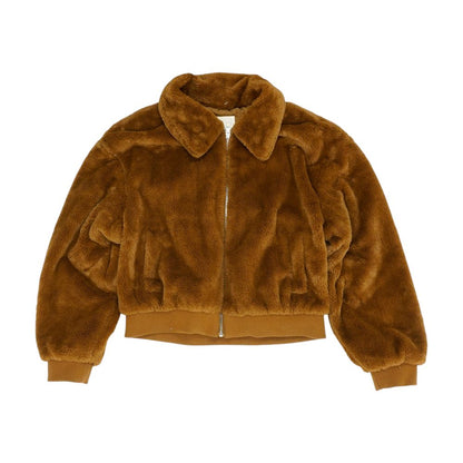 Brown Faux Fur Jacket