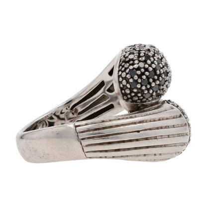 Sterling Silver Balissima Black Diamond Cocktail Ring