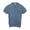 Blue Solid Short Sleeve Polo