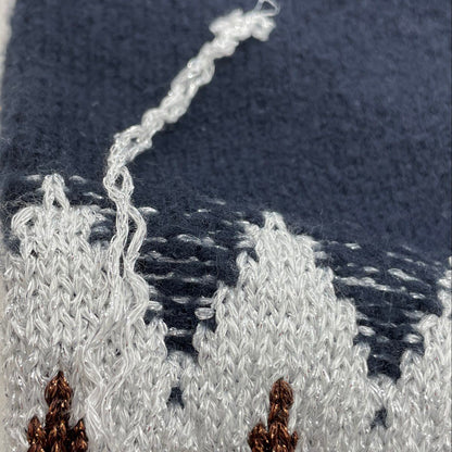 Navy Geometric Crewneck Sweater