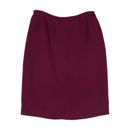 Maroon Petite Midi Skirt