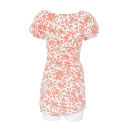 White Floral Mini Dress