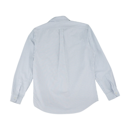 White Striped Long Sleeve Button Down