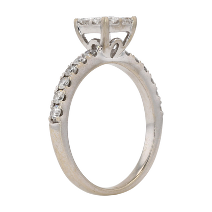 1 1/6 ctw 10K White Gold Diamond Engagement Ring