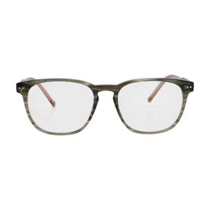 Green HEB304 Square Prescription Eyewear