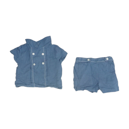 Blue Short Sleeve Set