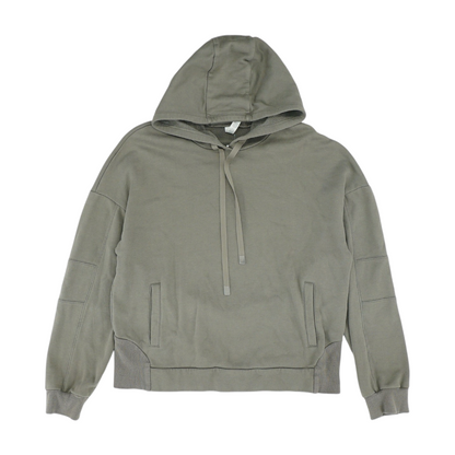 Gray Solid Hoodie Pullover