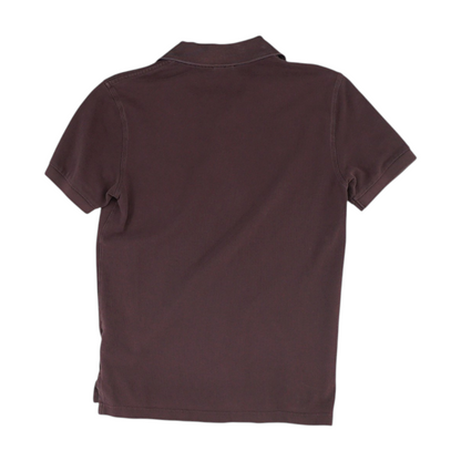 Burgundy Solid Short Sleeve Polo