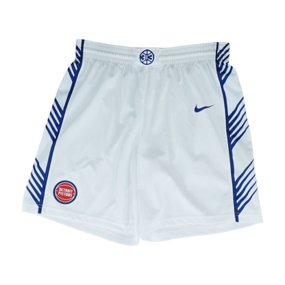 White Detroit Pistons Active Shorts