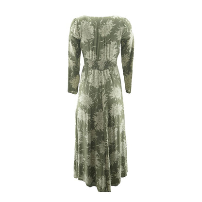 Green Floral Midi Dress