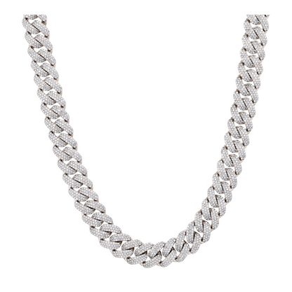 20 ctw 10K White Gold Diamond Statement Necklace