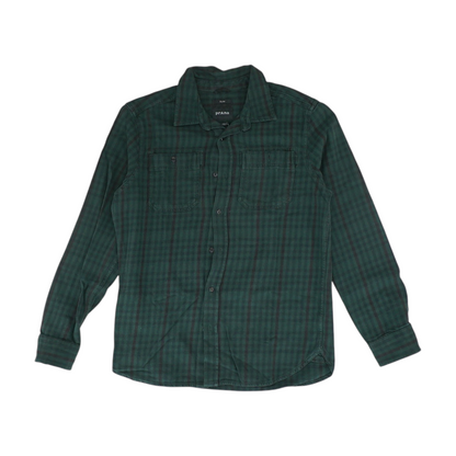Green Check Flannel Button Down