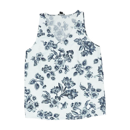 White Floral Blouse
