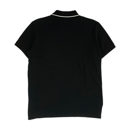 Black Solid Short Sleeve Polo