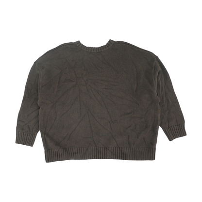 Brown Solid Pullover Sweater