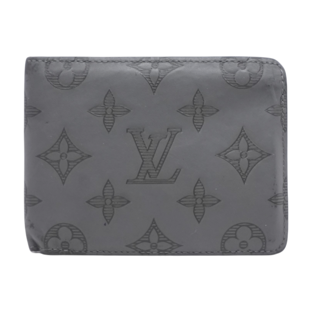 Monogram Shadow Bifold Wallet in Anthracite Grey