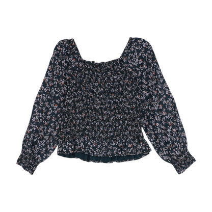 Black Floral Blouse