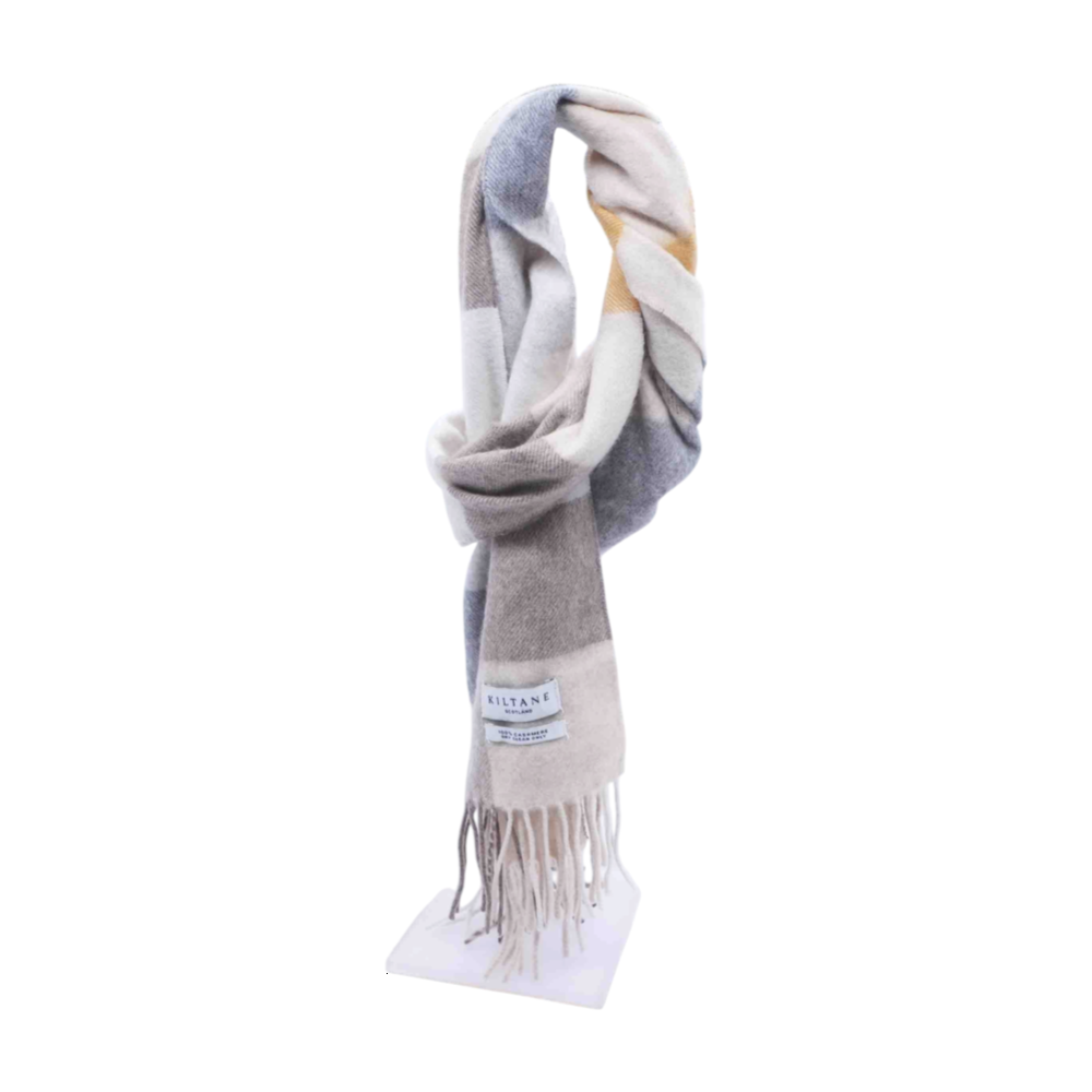Multi Check 100% Cashmere Scarf