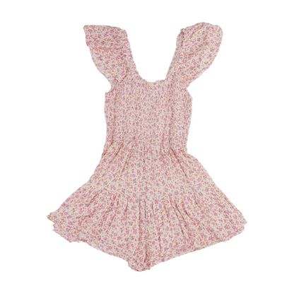 Pink Floral Romper